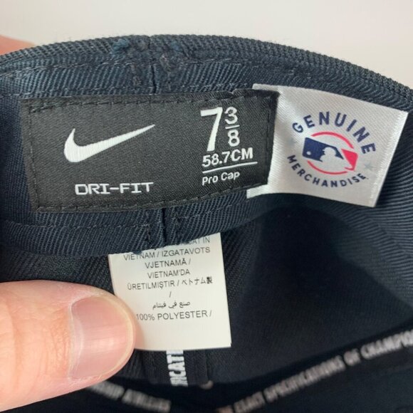 Chicago White Sox MLB Black Nike Pro Cap Fitted Hat Mens 7 3/8 New - Picture 5 of 5
